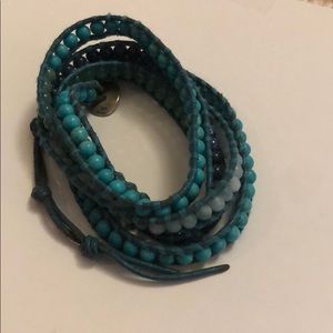 Chan Luu multi-stone wrap bracelet